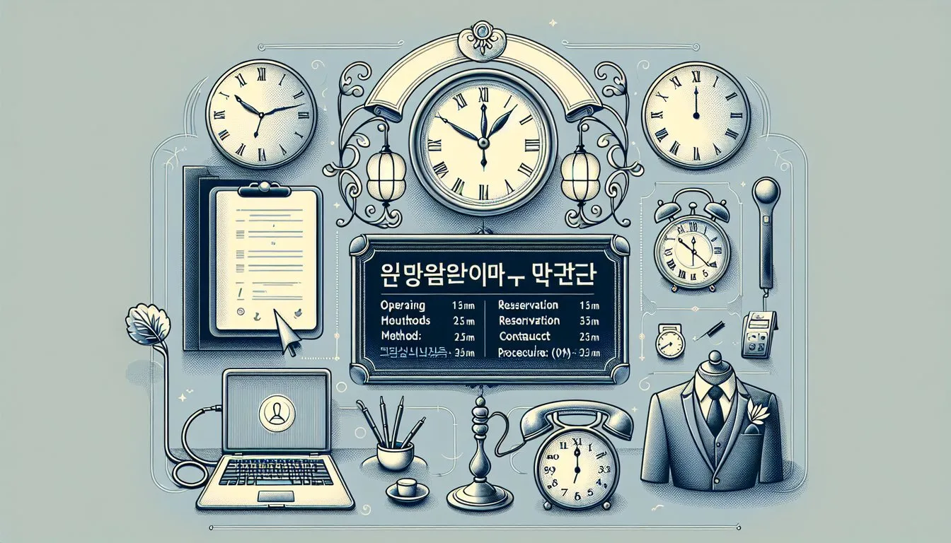 영업시간, 예약 방법 및 연락처 확인 절차