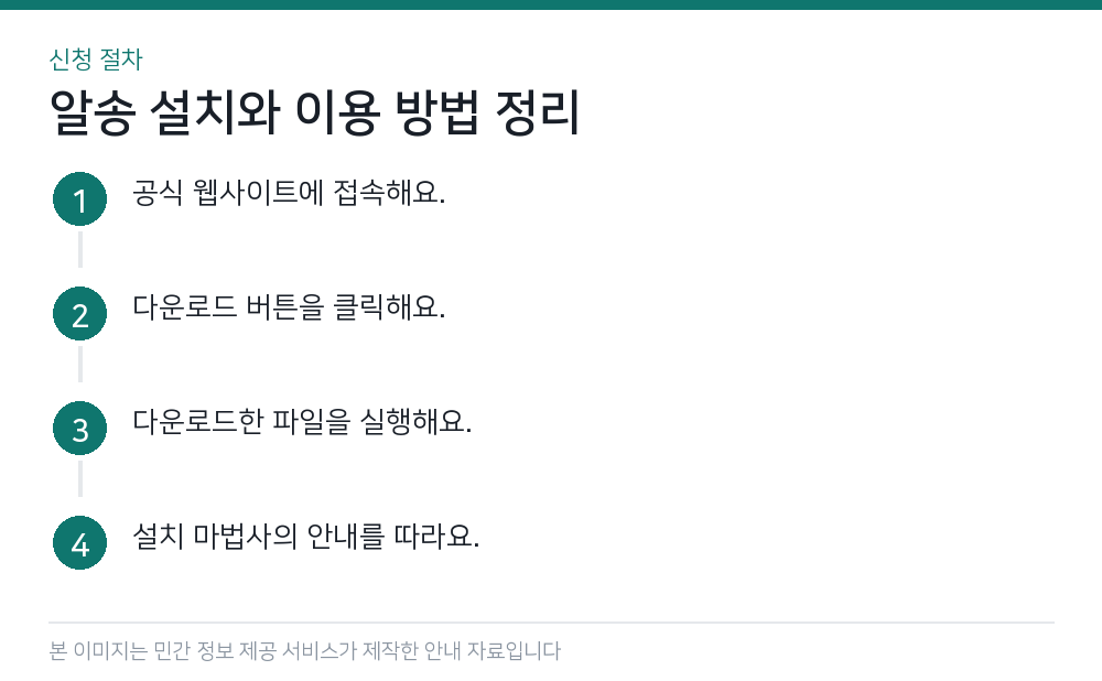 알송 설치와 이용 방법 정리 신청 절차