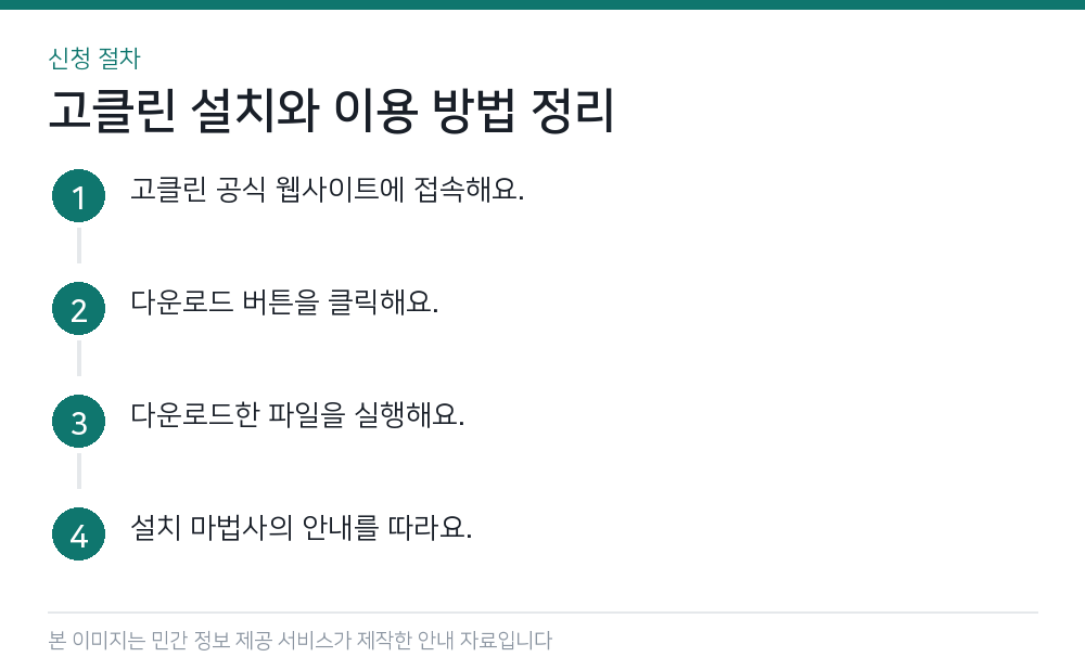고클린 설치와 이용 방법 정리 신청 절차