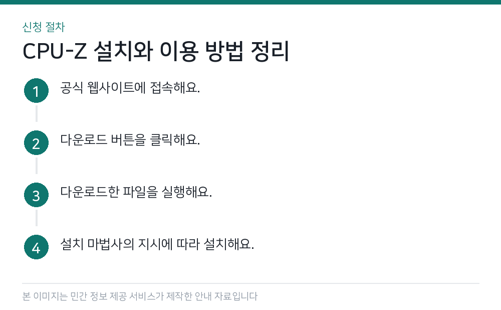 CPU-Z 설치와 이용 방법 정리 신청 절차