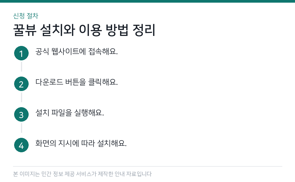 꿀뷰 설치와 이용 방법 정리 신청 절차