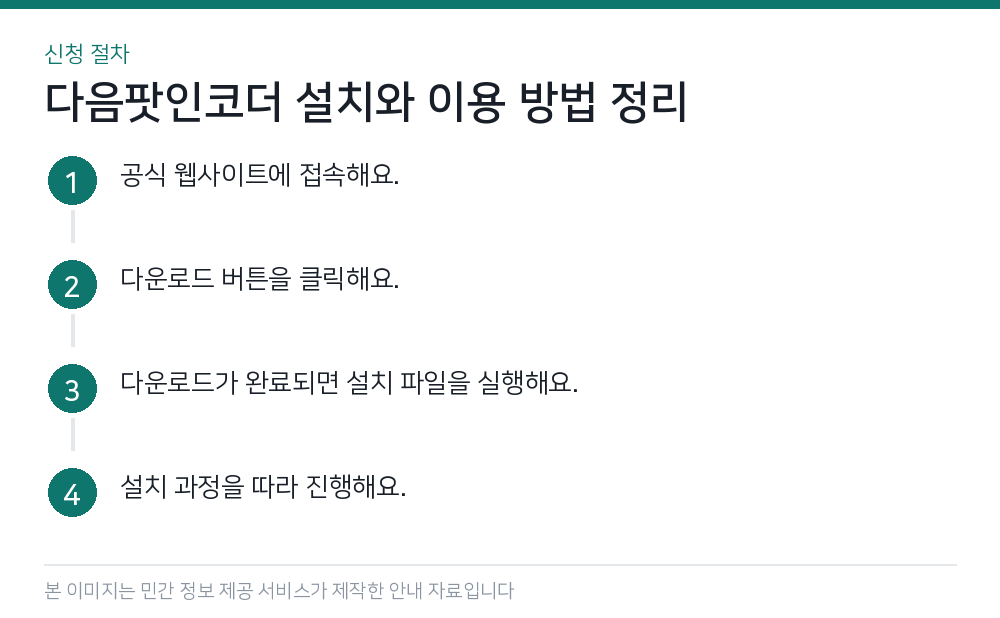다음팟인코더 설치와 이용 방법 정리 신청 절차