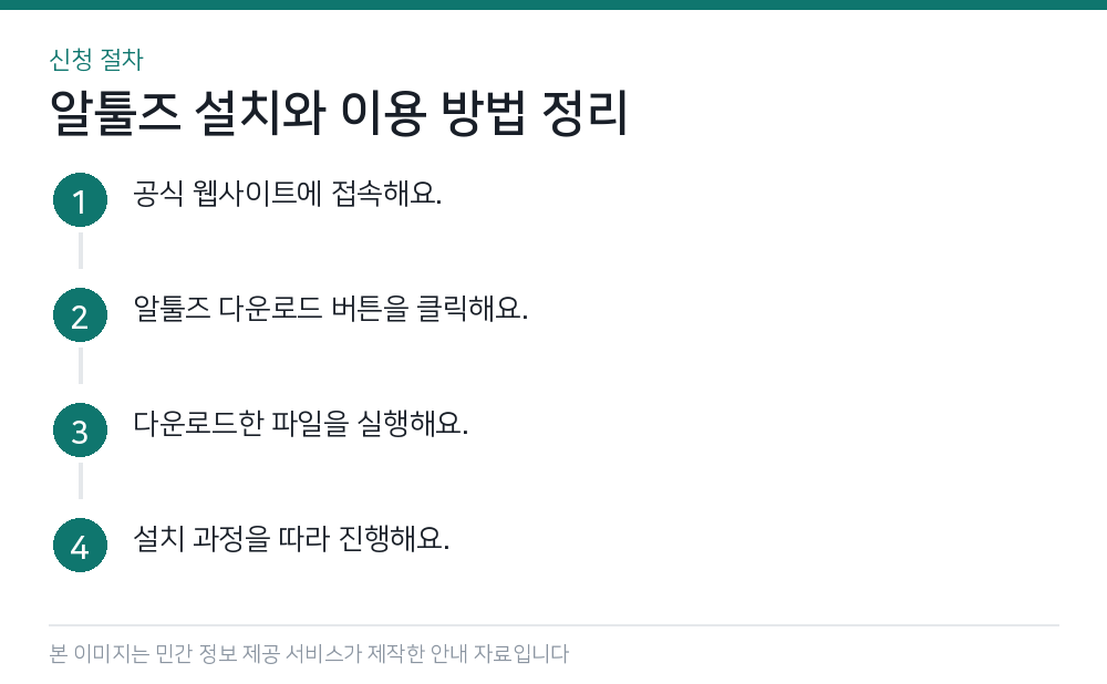 알툴즈 설치와 이용 방법 정리 신청 절차