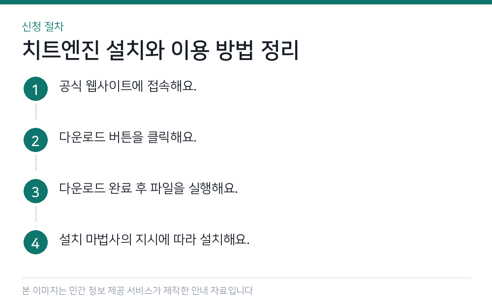 치트엔진 설치와 이용 방법 정리 신청 절차