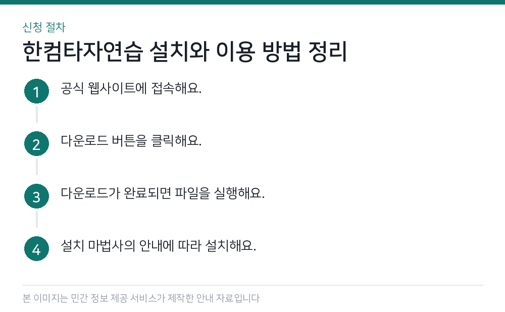 한컴타자연습 설치와 이용 방법 정리 신청 절차