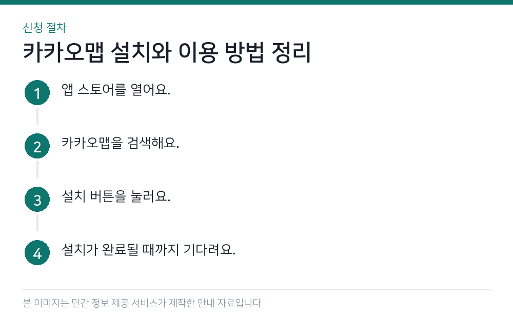 카카오맵 설치와 이용 방법 정리 신청 절차