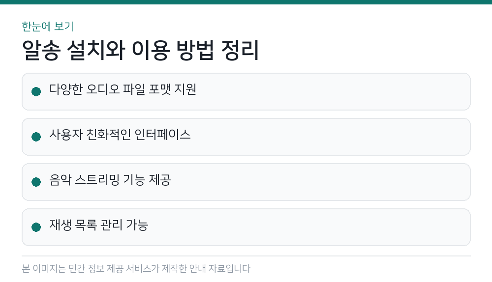 알송 설치와 이용 방법 정리 한눈에 보기