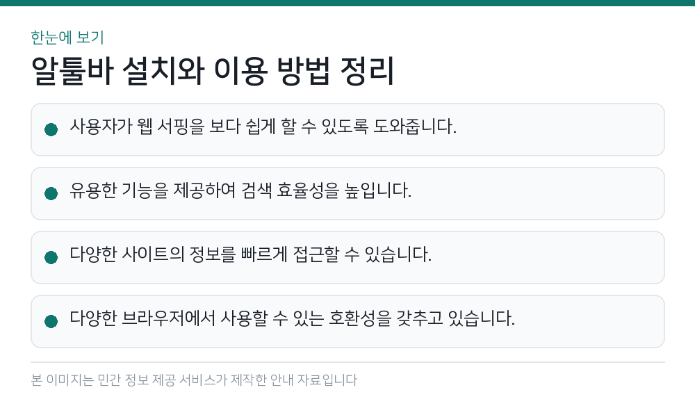 알툴바 설치와 이용 방법 정리 한눈에 보기