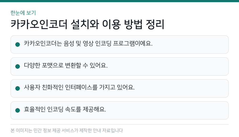 카카오인코더 설치와 이용 방법 정리 한눈에 보기