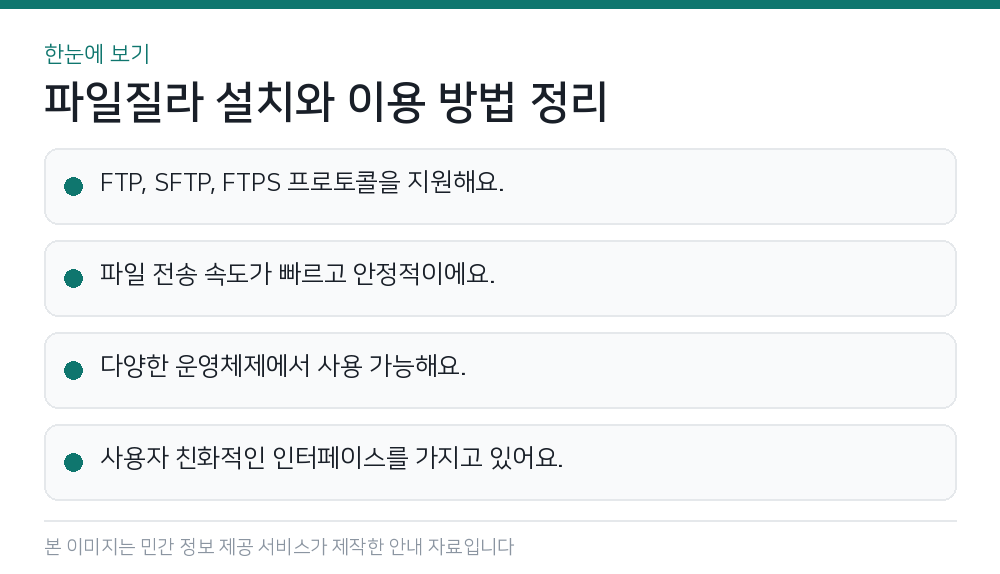 파일질라 설치와 이용 방법 정리 한눈에 보기