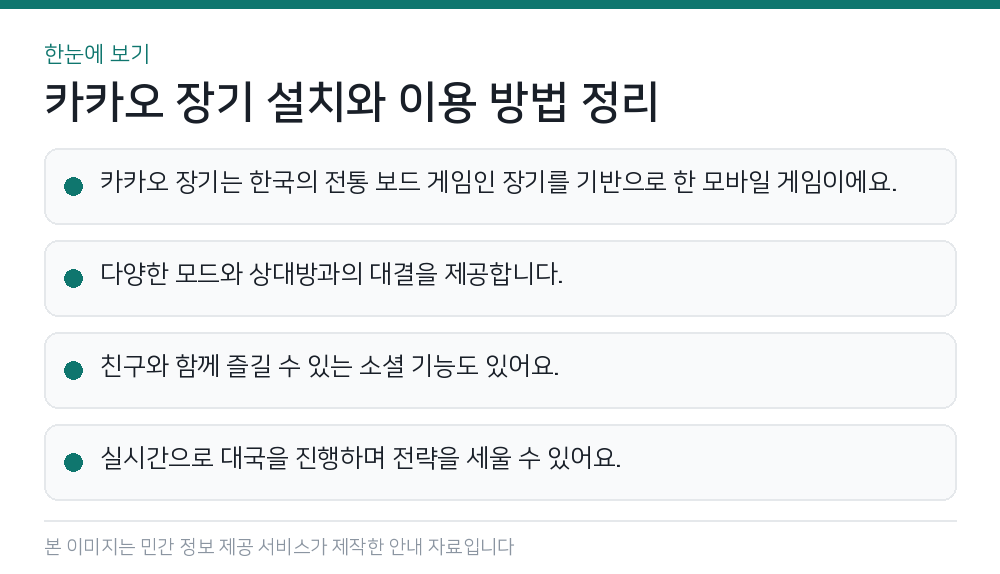 카카오 장기 설치와 이용 방법 정리 한눈에 보기