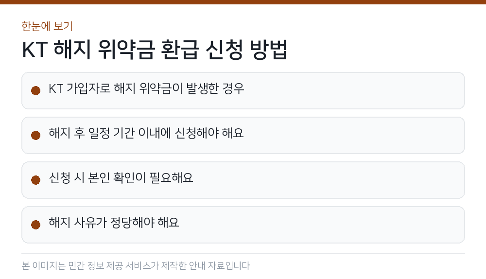 KT 해지 위약금 환급 신청 방법 한눈에 보기